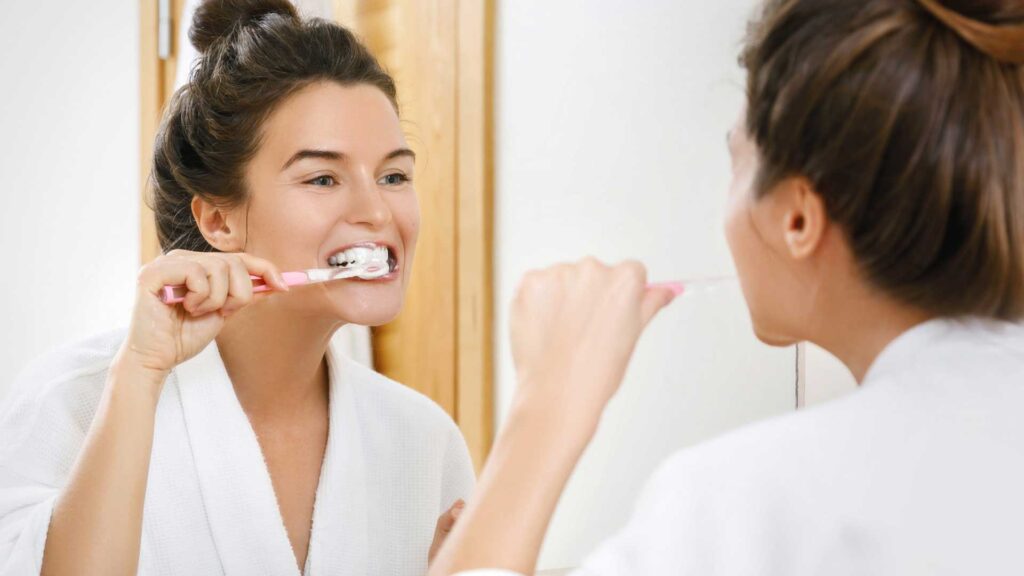 Brush your teeth after drinking coffee is how to get rid of coffee breath.