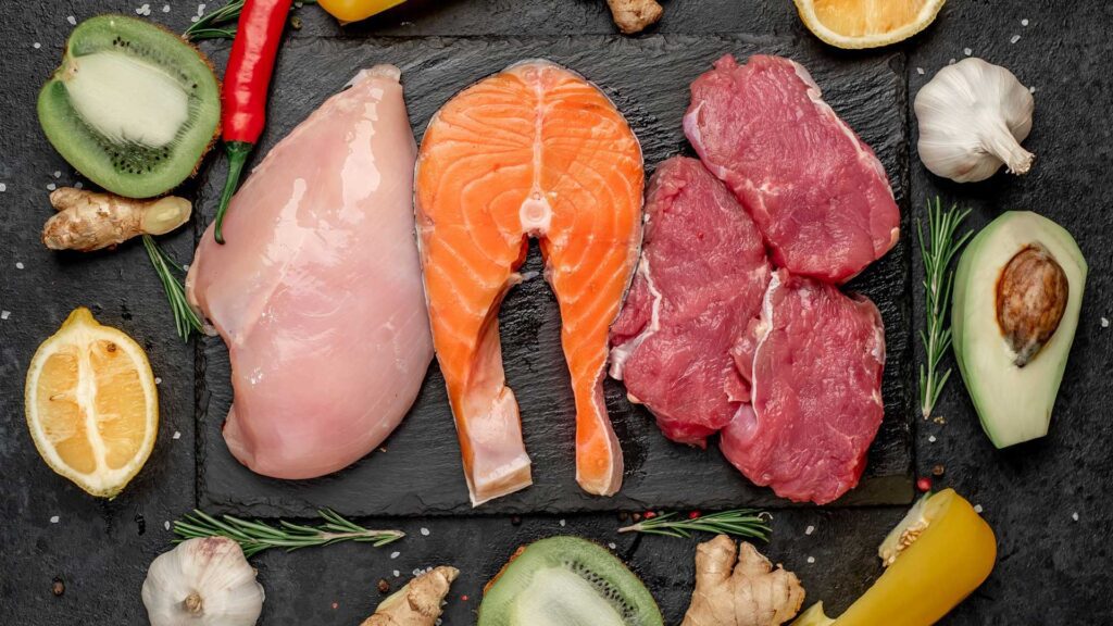Carnivore diet including animal-based foods only.