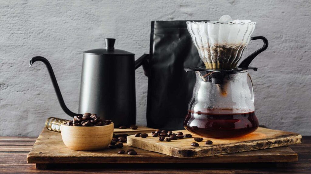 Get the grounds out for making coffee oil.
