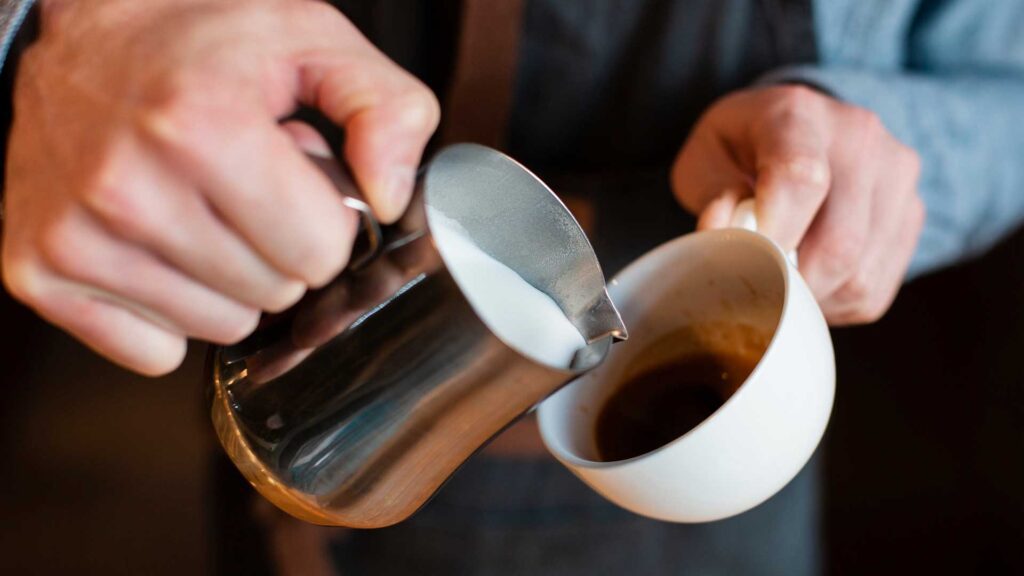 Add a splash of milk to you brown sugar coffee.