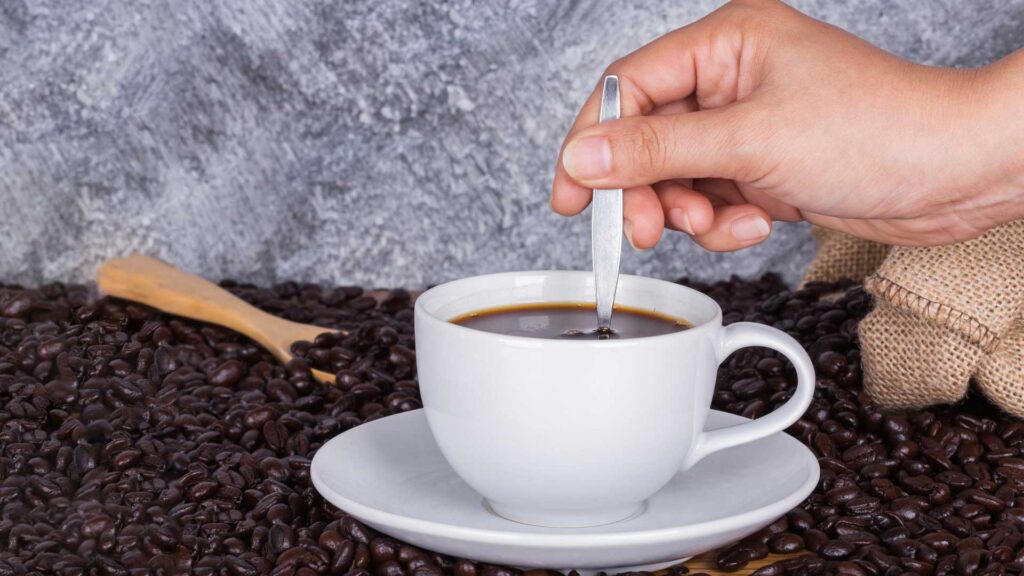 After using brown sugar in coffee stir well.