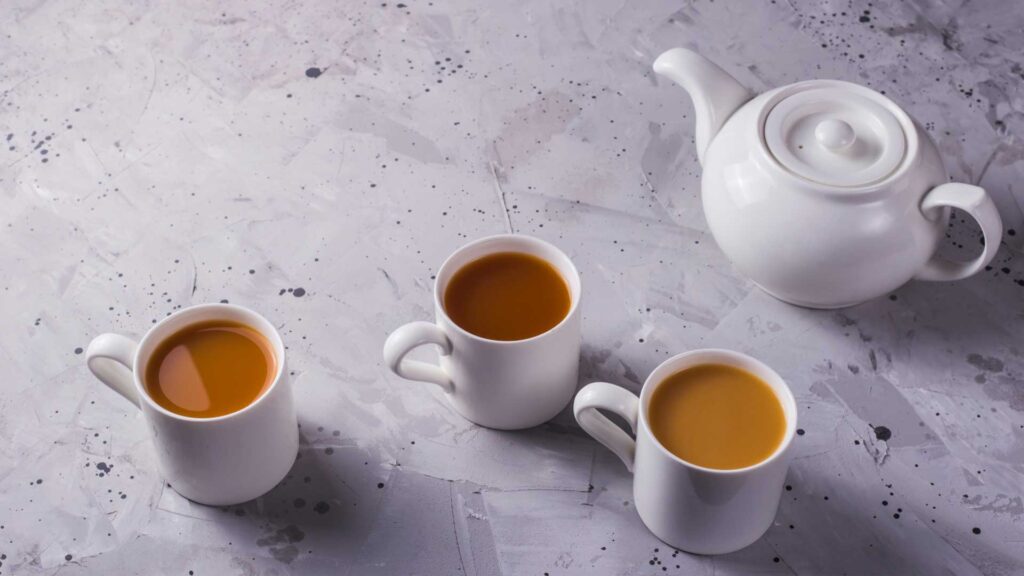 You can put coffee creamer in chai tea.