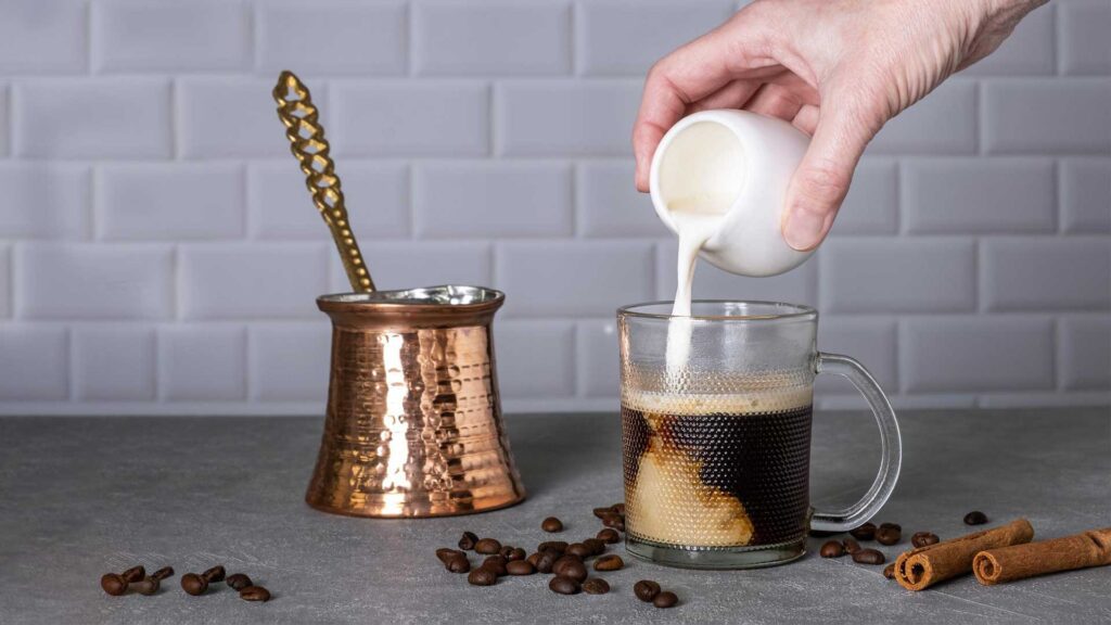 Evaporated milk as  creamer coffee.