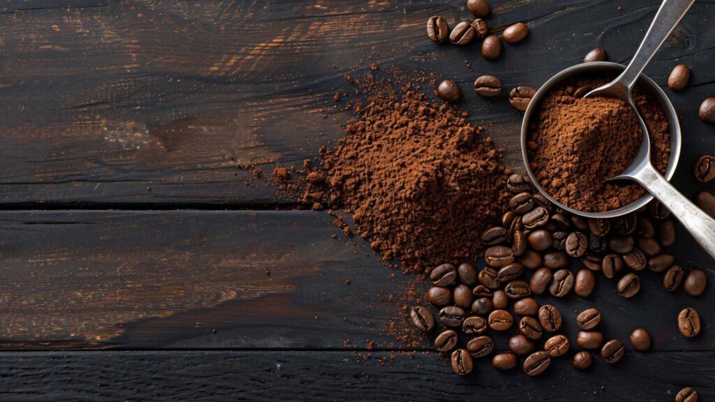 Coffee grounds as repellent to cats. 