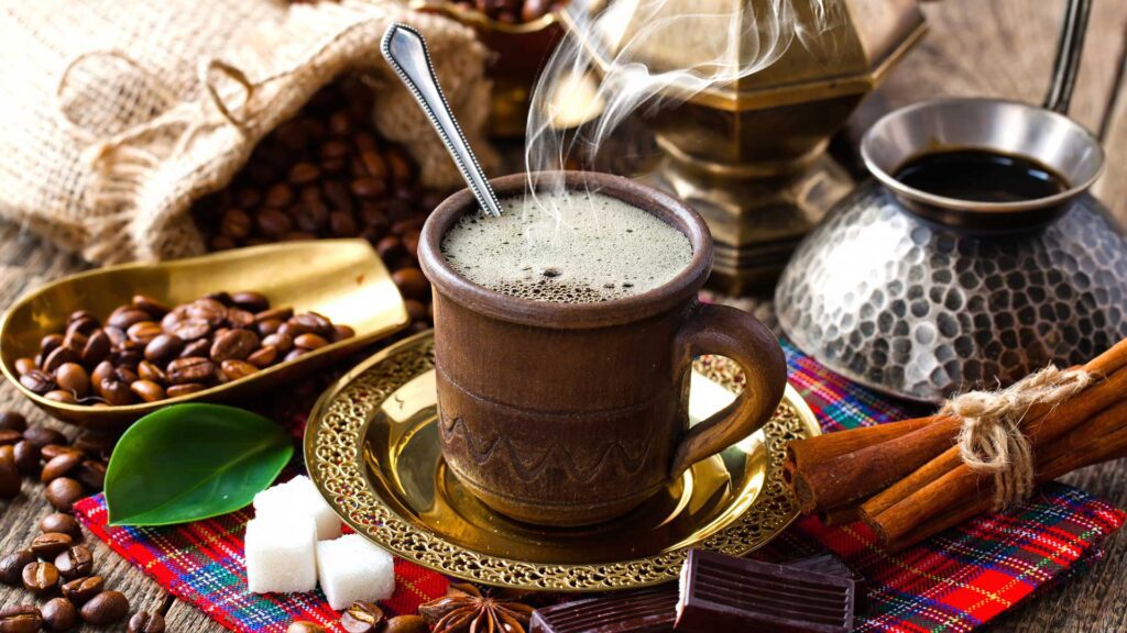 What does Dibek Turkish coffee taste like?