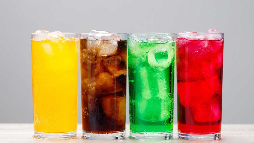Caffeine in soda drinks.