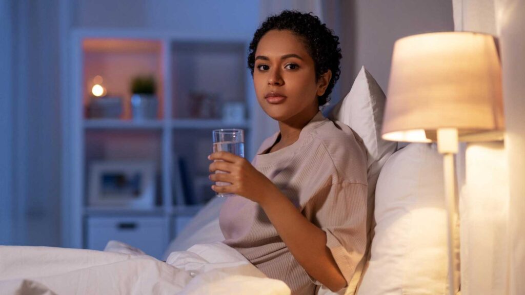 Drink water is a also a solution on how to go to sleep after drinking coffee. 